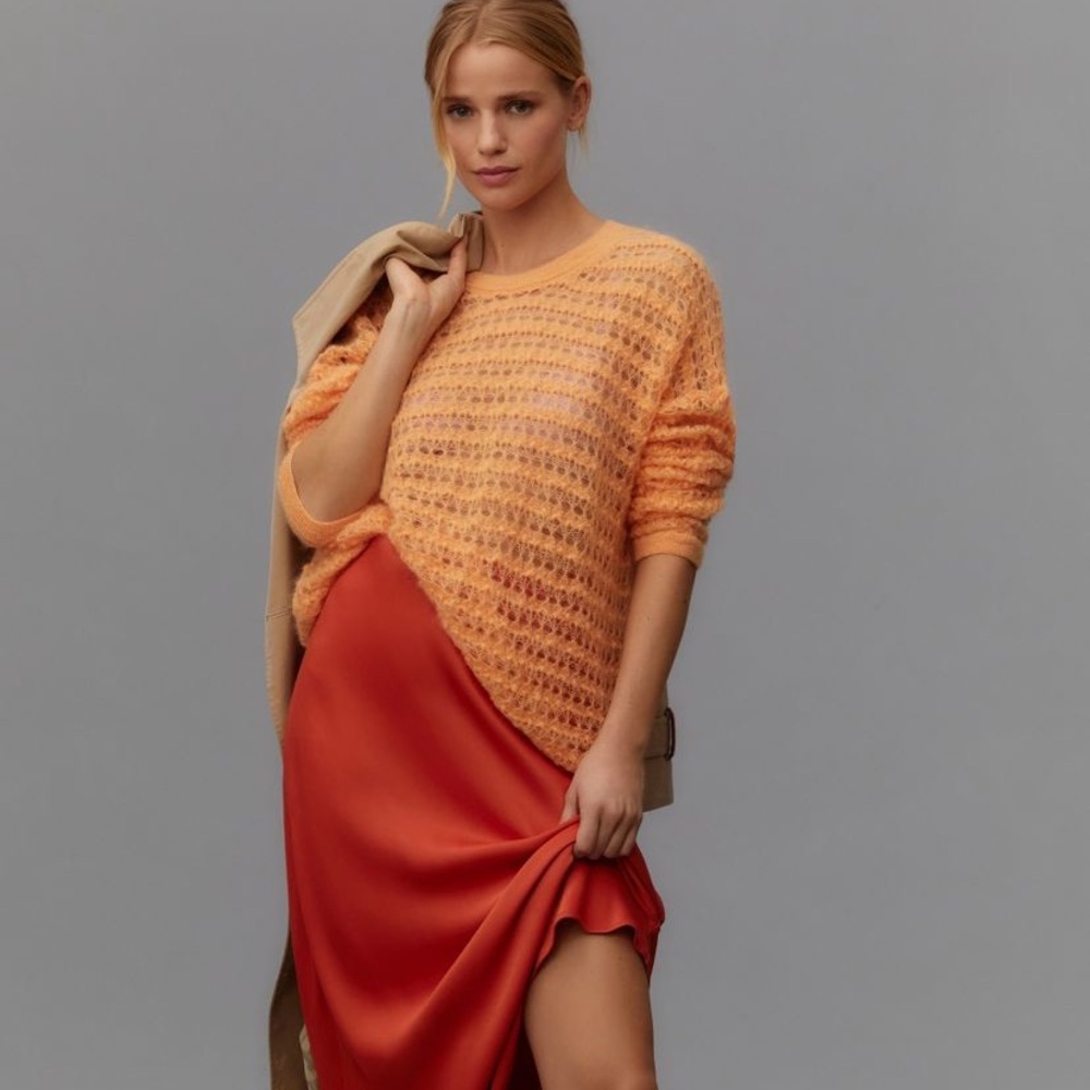 Anthropologie Pilcro Open-Stitch Pullover Sweater